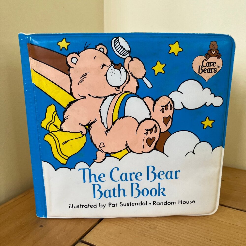 Care Bear Bath Book Padded PVC Vintage 1983 American Greetings Pat Sustendal